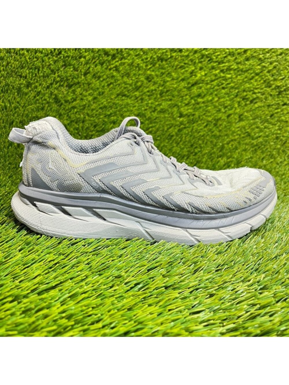 Hoka One One Clifton Outdoor Voices Womens Size 8 Gray Running Shoes Sneakers